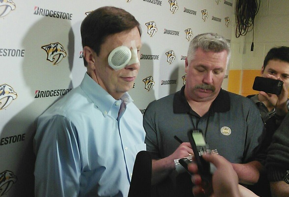 GM David Poile has no sight in his right eye